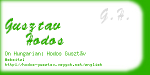 gusztav hodos business card